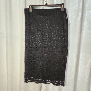 Lace skirt, Worthington, Size 10, Black lined